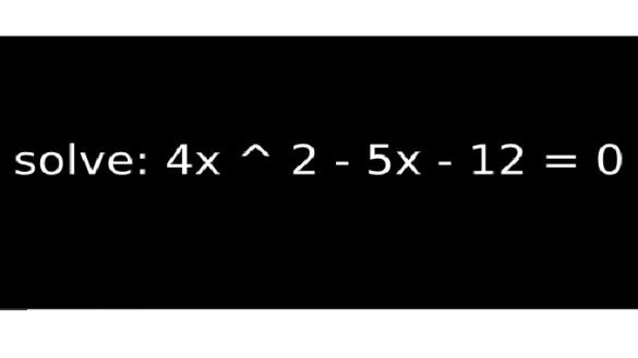 solve 4x^2-5x-12-0